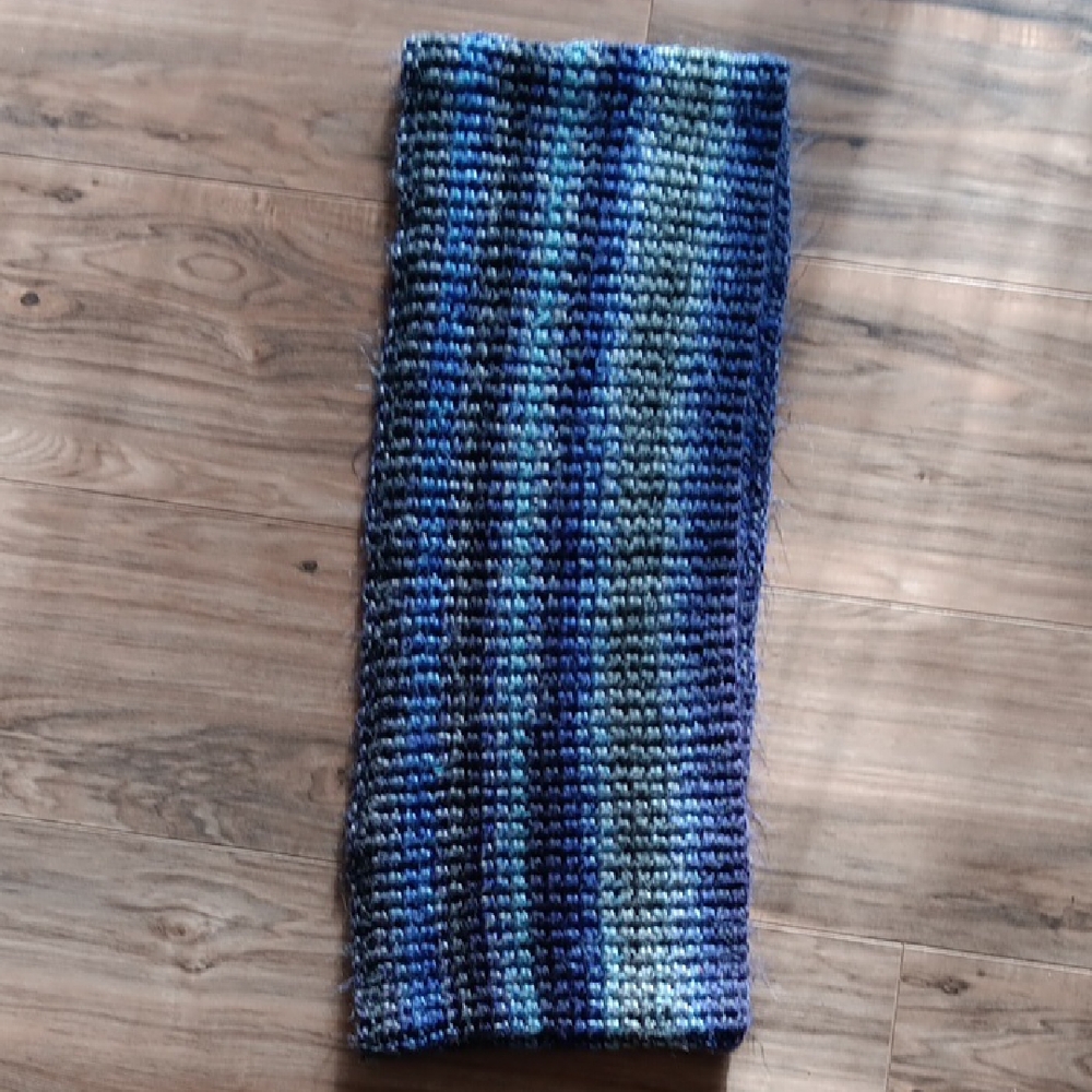 Blue Knit Scarf